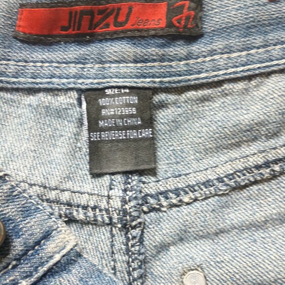 Jinzu Girls Bootcut Jeans Size 14 Embroidered front pockets 100% Cotton - Picture 8 of 9
